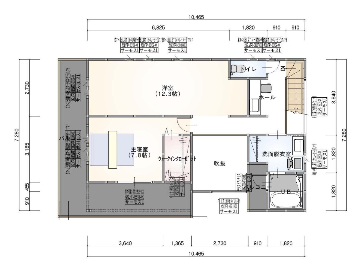 二台分ガレージハウス間取り図